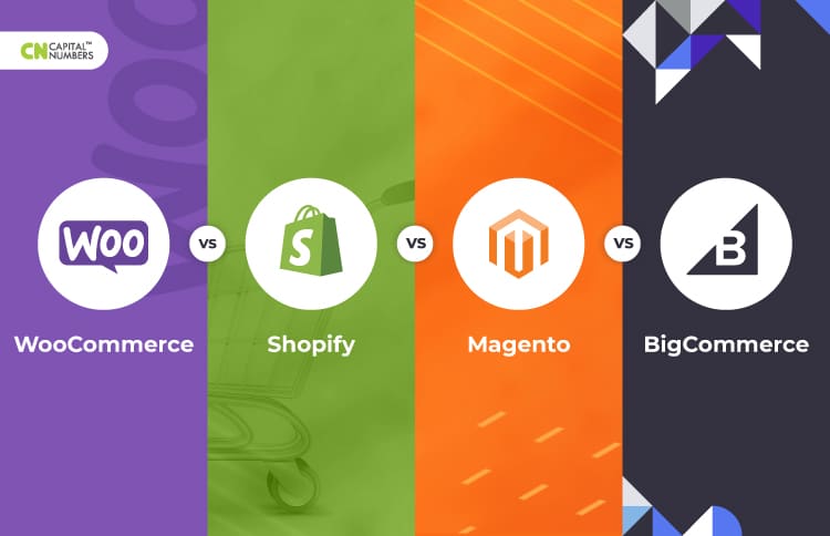 comparison of WooCommerce vs. Shopify vs. Magento vs. BigCommerce